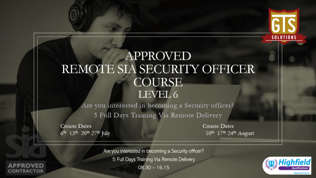 Approved Remote SIA Security Officer Course
